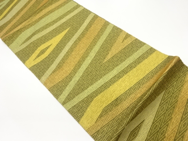 JAPANESE FUKURO OBI / KIN-TOSHI / WOVEN DIAGONAL STRIPE